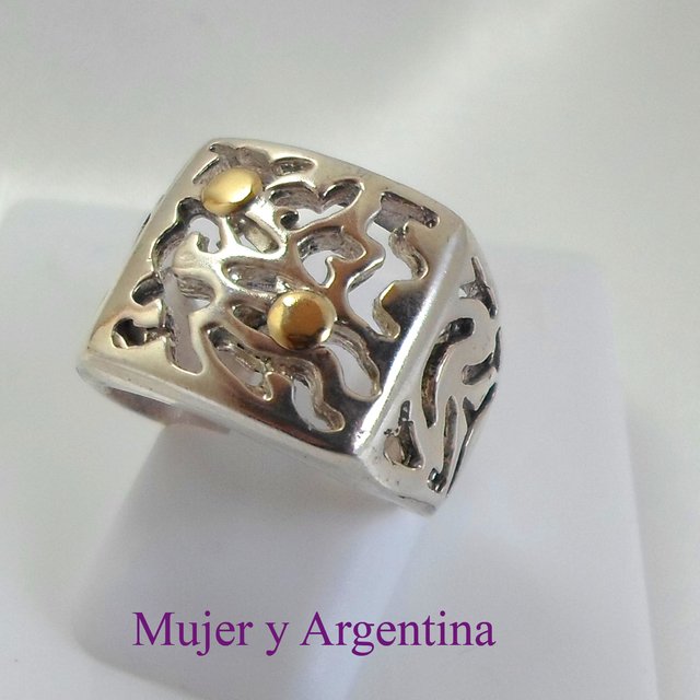 Anillos de plata grandes para mujer hot sale