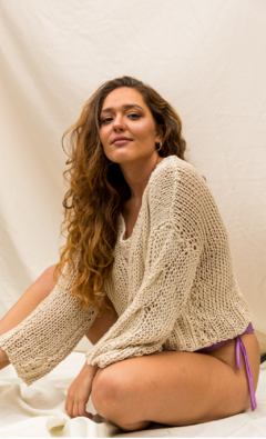 Crop Sweater Toscana | Lana de Algodon puro - comprar online
