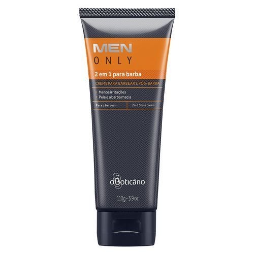 Botic rio Men Only Creme 2 em 1 para Barbear e P s Barba