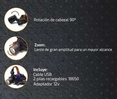 Linterna Minero Recargable Led T6 10w Cob 5w 350m 8000 Lumen - dotPix Store