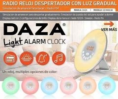 Radio Reloj Despertador digital Luz Gradual Amanecer Atardecer Fm 6 sonidos naturales - comprar online
