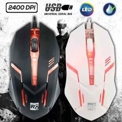 Mouse Gamer Usb R8 M1602l 3d Luces Led 2400dpi Juegos