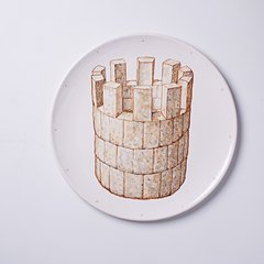 Prato de faiança - muro medieval - peça única - Coleção Sergio Niculitcheff