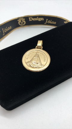 Pingente Medalha De Nossa Senhora Aparecida Em Ouro 18kl/750 - Design Joias