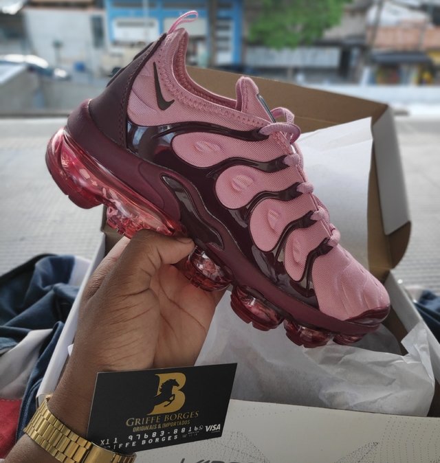 Tenis vapormax plus rosa fashion