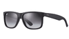 Óculos de Sol Ray-Ban Justin Preto Fosco - Espelhado Cinza - RB4165L 622/6G/57
