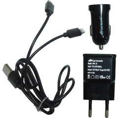 Kit FORTREK Carregadores de Energia USB 12V/Bivolt MPK-101 Preto