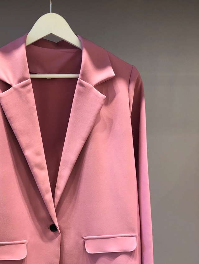 Bershka top pink blazer