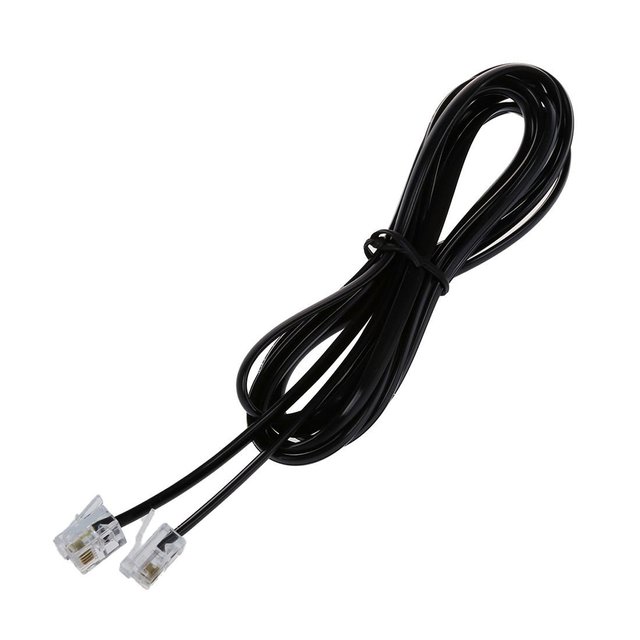 Cable Para Telefono Fijo Rulo 1 Mts Conector Rj11