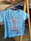 Camiseta infantil Nossa Senhora de Fátima Azul Bebê