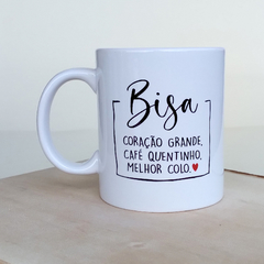 Caneca bisa alça decorada