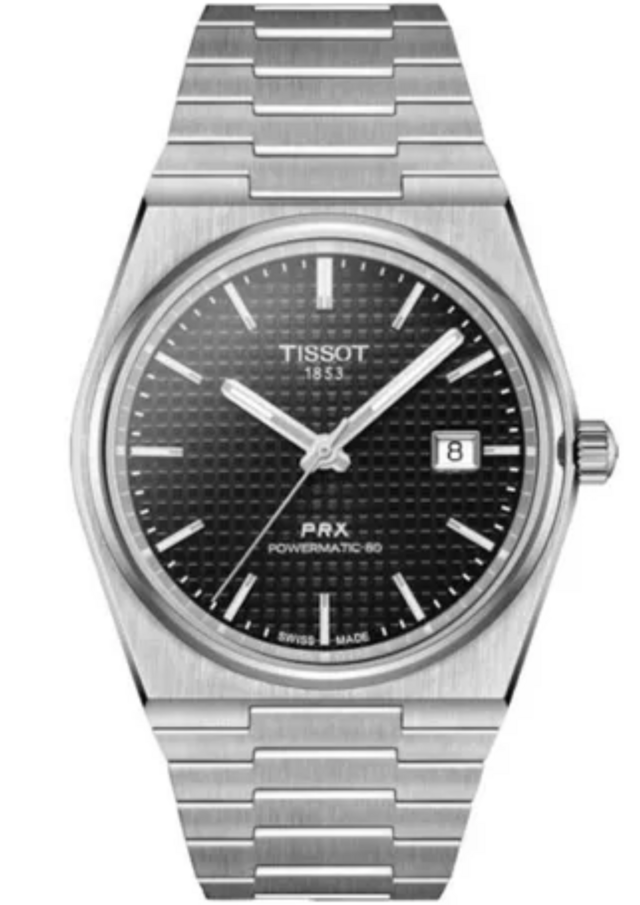 Reloj Tissot PRX Automatico para hombre de acero plateado