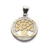 Dije Medalla Arbol De La Vida Con Dorado de Acero Quirúrgico 316L, Alt: 3,5 cm Incl, Argolla, / 500AV-25