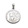 Dije Medalla D&K San Benito de Acero Quirúrgico 316L, Alt: 4,2 cm incl, Argolla, / 500RE-209