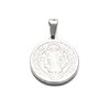 Dije Medalla D&K San Benito de Acero Quirúrgico 316L, Alt: 3,1 cm incl, Argolla, / 500RE-220