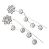 Aros acero blanco trepadores flor con piedras D&K / 1200AR-28