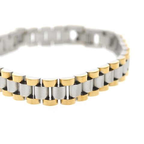 Pulsera de acero hombre combinada T Rolex 22 cm 10 mm D K 600HO 7