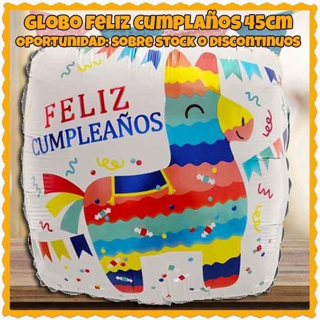 Globo Feliz Cumpleaños forma de piñata (83cm)✓ por sólo 5,30