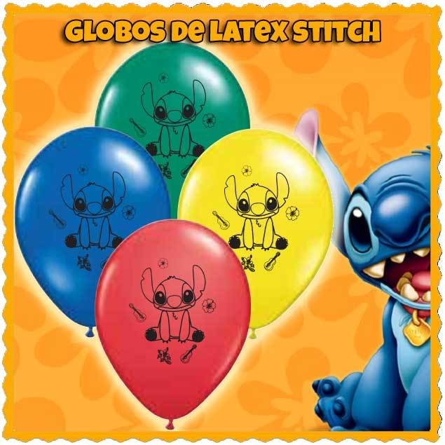 Globos Latex Impresos Stitch (Pack x 10 Unidades)