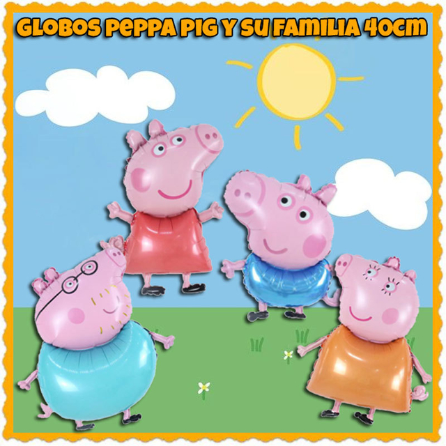 GEORGE Peppa Pig PEPA Familia SET GLOBOS Metalizado