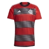 Camisa Flamengo I 23/24 s/n° Torcedor Adidas Masculina - Vermelho+Preto