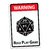 Placa Decorativa Nerd Role Play Game RPG D20 24x16cm