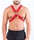 Pechera hombre en cruz eco cuero rojo Large A XXXL - comprar online