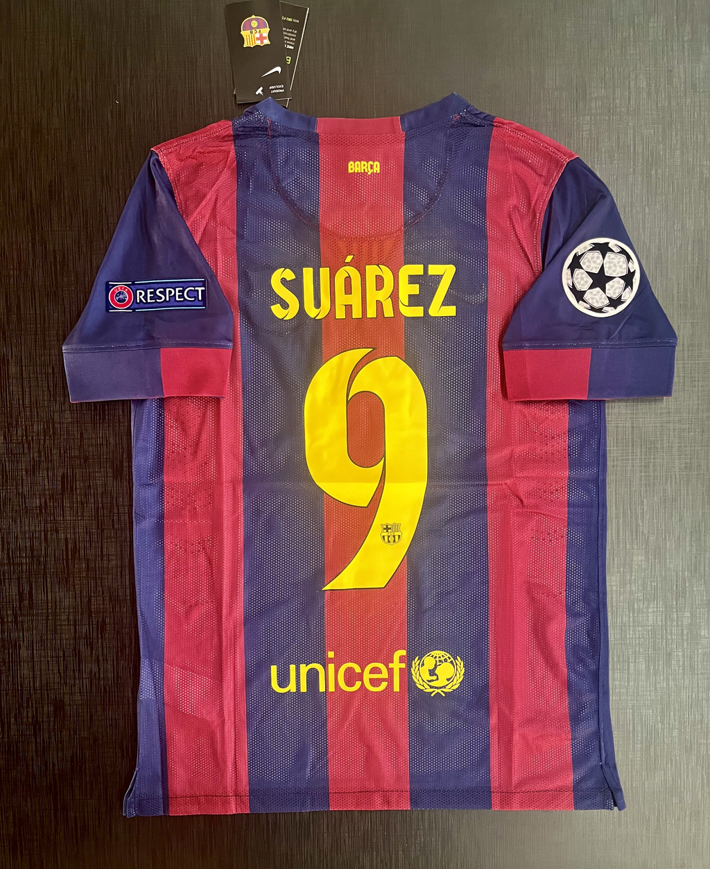 Camiseta RETRO Barcelona Titular 2014 15 Suarez UCL