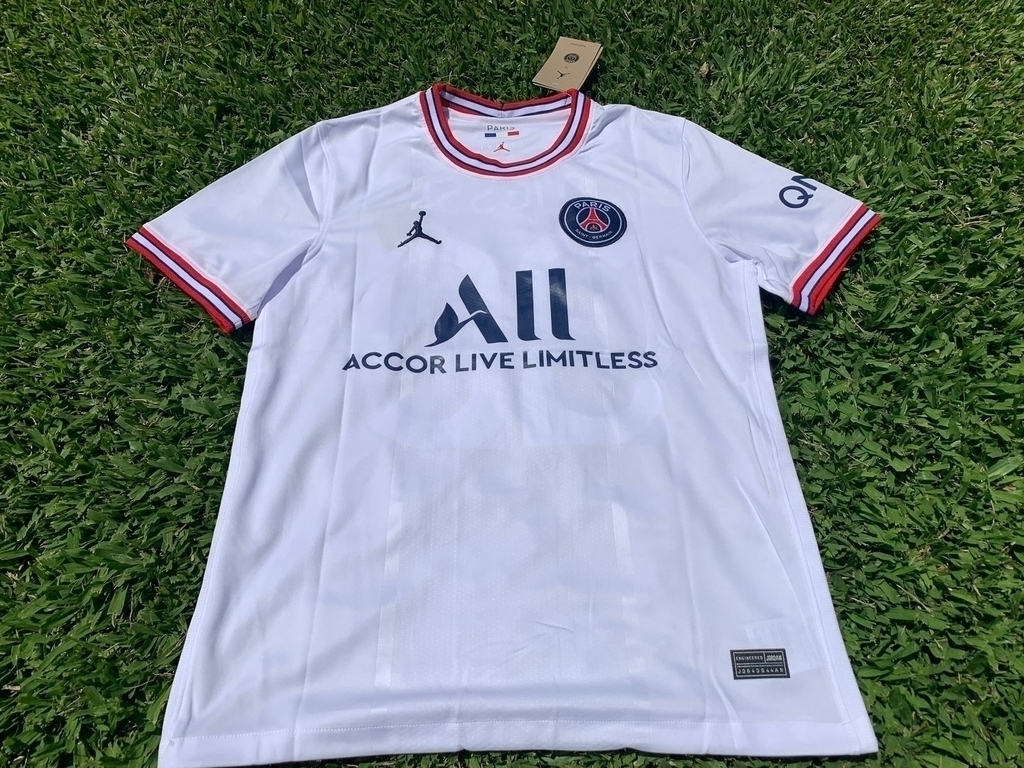 Camiseta psg jordan discount blanca