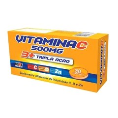 Vitamina C 500mg Tripla Ação - 30 comprimidos | Next Nutrition Suplementos
