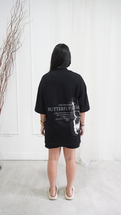 Camiseta Oversized Butterfly Preto - Diretoria Company