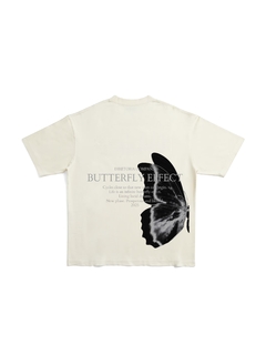 Camiseta Oversized Butterfly Off White