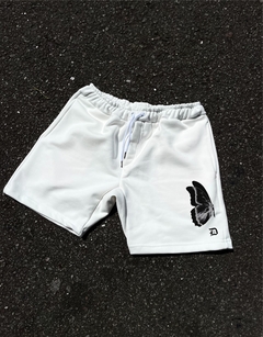 Shorts Moletom Butterfly Off White