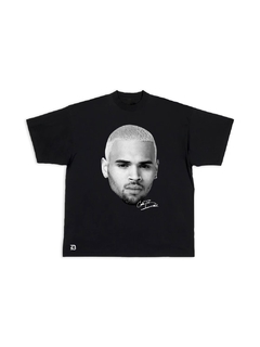 Camiseta Oversized Chris Brown Face Off White na internet