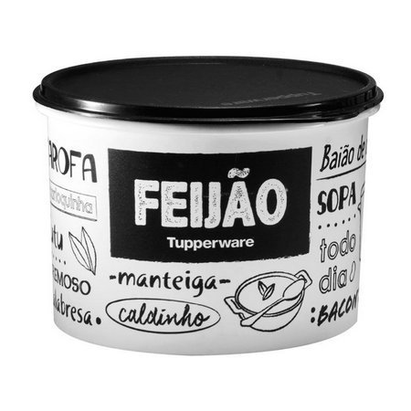 Tupperware Caixa Feijão PB Fun 2kg Preto e Branco