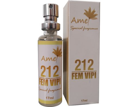 Perfume 212 Fem Vipi 17ml, inspirado no perfume 212 Vip Feminino