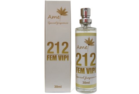 Perfume 212 Fem Vipi 30ml, inspirado no perfume 212 Vip Feminino