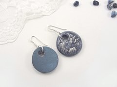 Aros Encaje azul grisáceo con plata - comprar online