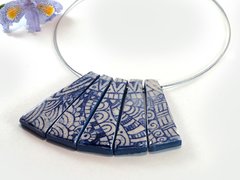 Collar Mixteca de 5 piezas en Azul cobalto en internet