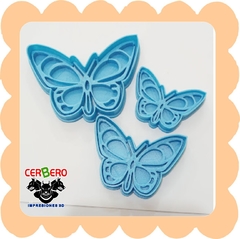 Sets cortantes Mariposas con Stamps x3