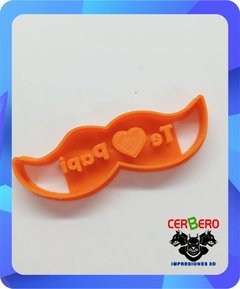 Cortante Mostacho Te amo Papi - comprar online