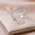 Anillo doble sinfin con tramado y cubic