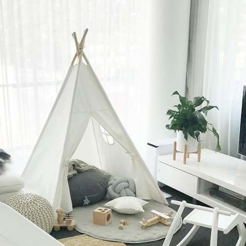 Tiny Land Teepee Carpa Para Niños Piso Y Bolso De Transporte