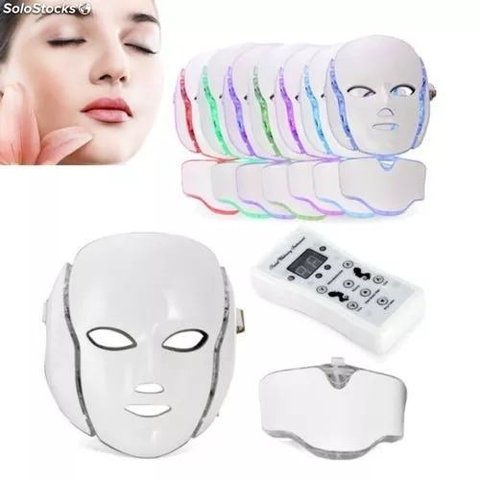 Mascara Led Facial Con Cuello. 7 Colores.