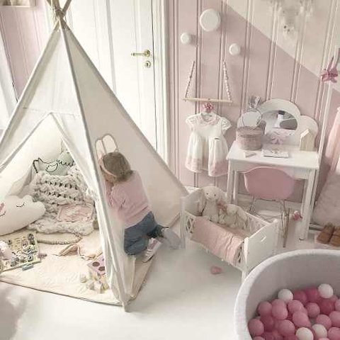 Tiny Land Teepee Carpa Para Niños Piso Y Bolso De Transporte