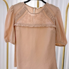 BLUSA GRACIELA, DETALHE DE RENDA FRENTE - comprar online