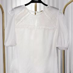 BLUSA GRACIELA, DETALHE DE RENDA FRENTE