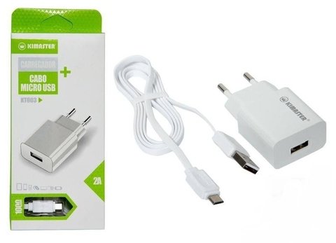 Carregador + Cabo Micro USB KT603 - Branco - comprar online