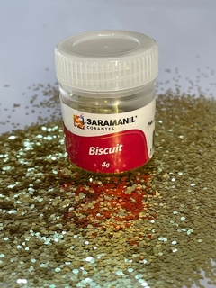 Glitter Flocado para Biscuit Dourado 4g SARAMANIL