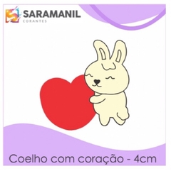 Cortador Coelho com Coracao(4cm)Saramanil